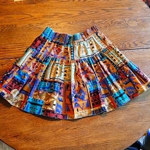 Vintage Native American Print Westen Skirt
